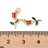 Brass Enamel Charms KK-Q039-10A-G-3