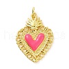 Rack Plating Brass Enamel Pendants KK-C008-15G-2
