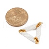 Handmade Glass Seed Beaded Triangle Pendants PALLOY-MZ00756-01-2