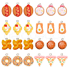 SUNNYCLUE 32Pcs 8 Styles Foods Opaque Resin Pendants RESI-SC0003-37-1