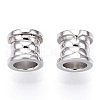 Rhodium Plated 925 Sterling Silver Beads STER-T004-86P-2