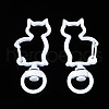 Spray Painted Eco-Friendly Alloy Swivel Snap Hooks Clasps PALLOY-T080-16M-NR-2