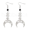 304 Stainless Steel with Rhinestone Dangle Earrings EJEW-Q802-03P-1