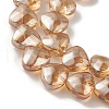 Transparent Electroplate Glass Bead Strands EGLA-P050-PL01-3