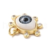 Brass Micro Pave Clear Cubic Zirconia Pendants ZIRC-E006-04G-03-3