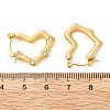 304 Stainless Steel Micro Pave Clear Cubic Zirconia Heart Hoop Earrings EJEW-V016-06G-02-5