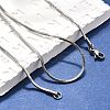Tarnish Resistant 304 Stainless Steel Snake Chain Necklace Making STAS-P045-19P-4
