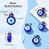 Handmade Evil Eye Lampwork Perfume Bottle Pendant Decorations HJEW-CJ00011-2