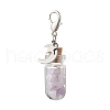 Chakra Natural & Synthetic Gemstone Chips inside Glass Wishing Bottle Pendant Decoration HJEW-JM03309-4
