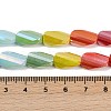 Electroplate Opaque Glass Beads EGLA-D300-01C-4