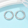 304 Stainless Steel Twist Hoop Earrings for Women EJEW-A130-02B-P-1