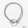 304 Stainless Steel Curb Chain Multi-strand Bracelets FS-WGE868D-06-1