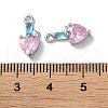 Brass Micro Pave Cubic Zirconia Charms KK-F872-22P-3