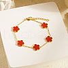 Acrylic Flower Link Chain Bracelet XT3040-2-2