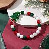 2Pcs Christmas Theme Natural Mashan Jade & Lawmwork Beads Stretch Bracelets for Women Men BJEW-JB11148-4