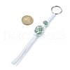 Nylon Threads Wrap Natural Gemstone Macrame Pouch Keychains KEYC-JKC00560-3