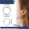 Beebeecraft 10Pcs 316L Stainless Steel Sleeper Earrings EJEW-BBC0001-56A-2