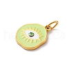 304 Stainless Steel Enamel Pendants STAS-I331-06G-3
