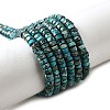 Synthetic Silver Line Turquoise Beads Strands G-L617-F03-2x4mm-2