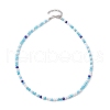 Electroplate Glass Beaded Necklaces NJEW-JN04853-4