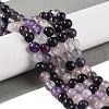 Natural Purple Fluorite Beads Strands G-P530-B08-02-2
