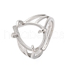 Brass Open Cuff Ring Components KK-U074-10P-1
