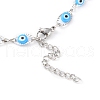 Evil Eye Plastic Link Chain Necklace NJEW-H169-03P-05-3
