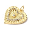 Rack Plating Brass & Cubic Zirconia Pendants KK-L216-053G-2