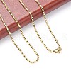 304 Stainless Steel Venetian Chain Necklace Making X-STAS-A028-N032G-2