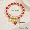 Mother's Day Brass Micro Pave Cubic Zirconia Charm Bracelets LE4038-3-2