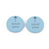Spray Painted Alloy Charms for Valentine's Day PALLOY-Q433-027G-RS-1