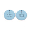 Spray Painted Alloy Charms for Valentine's Day PALLOY-Q433-027G-RS-1