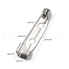 Iron Brooch Pin Back Safety Catch Bar Pins with 2-Hole X-IFIN-N3292-02-3