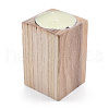 Natural Wood Candle Holder AJEW-T002-01-2