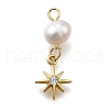 Brass Micro Pave Cubic Zirconia Pendants KK-B132-03G-1