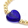 Handmade Lampwork Heart Bracelets BJEW-Q338-01E-2