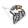 Glass Seed Beaded Eagle Pendants PALLOY-MZ00728-3