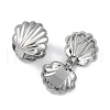 304 Stainless Steel Shell Shape Hoop Earrings EJEW-Z075-02P-2