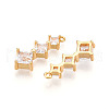 Brass Micro Pave Cubic Zirconia Pendants KK-N261-118A-G-2