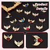AHADERMAKER 30Pcs 15 Colors Alloy Rhinestone Pendants FIND-GA0003-29-3