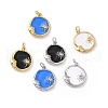Rack Plating Brass Micro Pave Cubic Zirconia Pendants ZIRC-C042-18-1
