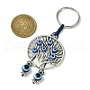 Alloy with Resin Evil Eye Charms Keychains KEYC-JKC00619-04-3