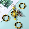 5Pcs Ring Food Grade Eco-Friendly Silicone Focal Beads JX893N-7