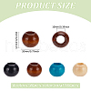 Fingerinspire 4 Colors Wood Large Hole Beads WOOD-FG0001-52-2