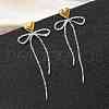 304 Stainless Steel Stud Earrings EJEW-S253-10A-G-3