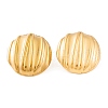 Ion Plating(IP) Flat Round 304 Stainless Steel Stud Earrings for Women EJEW-L272-003G-1