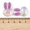Transparent Epoxy Resin Rabbit Head Decoden Cabochons CRES-M034-05C-3
