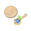Star Alloy & Glass Pendant Decorations HJEW-JM03274-01-4