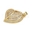 Brass Micro Pave Cubic Zirconia Pendants KK-S526-15G-A-2