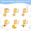304 Stainless Steel Open Cuff Rings RJEW-UN00015-3